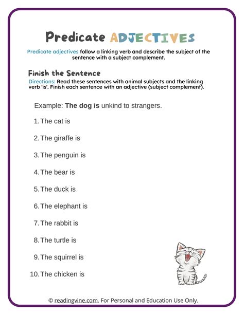 Predicate Adjectives Worksheets 15 Worksheets Com Predicate Nominative Worksheet With Answers - Predicate Nominative Worksheet With Answers