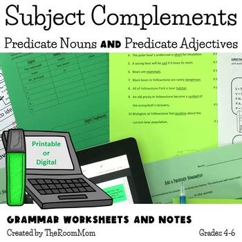 Predicate Nominatives And Adjectives Teaching Resources Tpt Predicate Nominative Worksheet With Answers - Predicate Nominative Worksheet With Answers