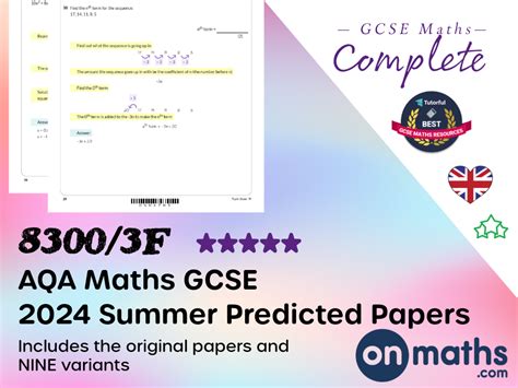 Predicted Paper 3 Maths 2024