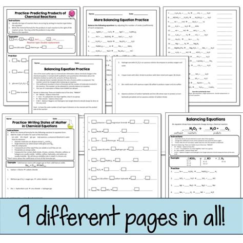 predicting products and balancing equations answers
