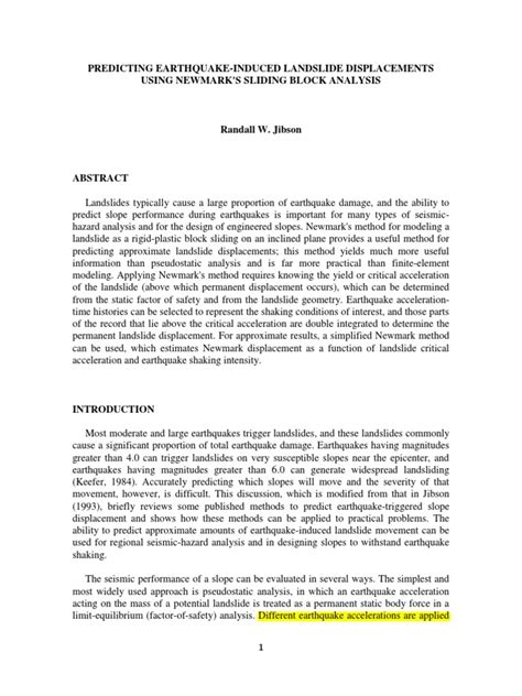 Read Predicting Earthquake Induced Landslide Displacements 