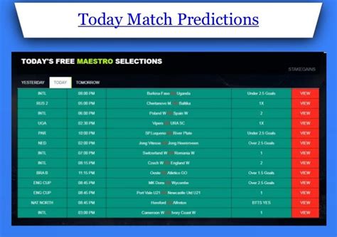 predictions matches