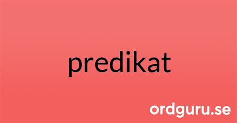 predikat synonym