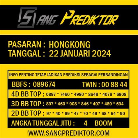 PREDIKTOR ANGKA HK - PasaranHK Prediksi Togel Hongkong Terjitu Hari ini