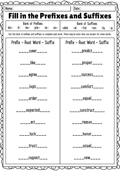 Prefixes Roots And Suffixes Worksheet Free Download Prefix Worksheets For 2nd Grade - Prefix Worksheets For 2nd Grade