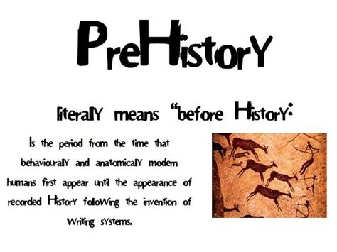 prehistory meaning