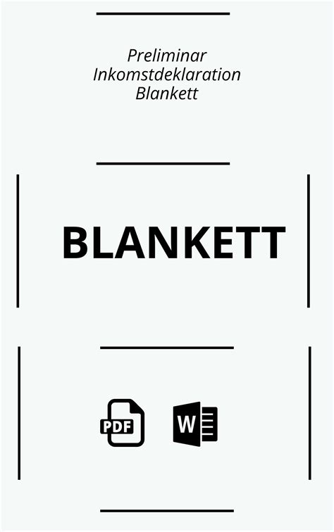 preliminär inkomstdeklaration