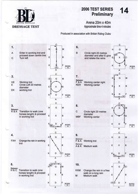 preliminary 12 dressage test