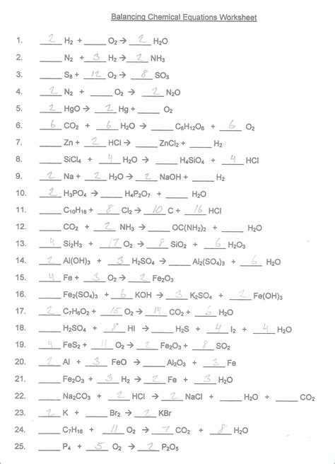 Prentice Hall Identifying And Balancing Equations Answers