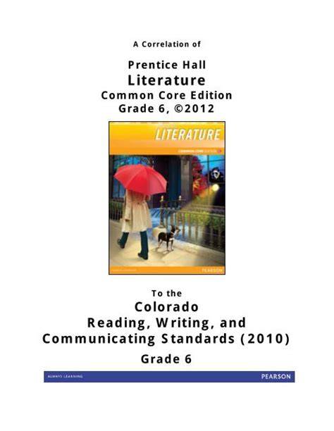prentice hall literature ccss model lesson units