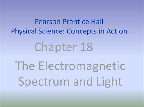 Prentice Hall Physical Science Electromagnetic Waves