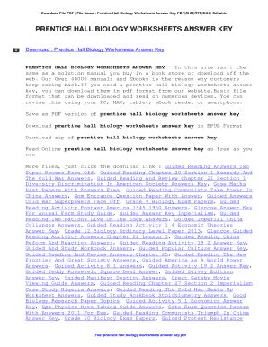 Full Download Prentice Hall Biology Workbook Answer Key Chapter 1 