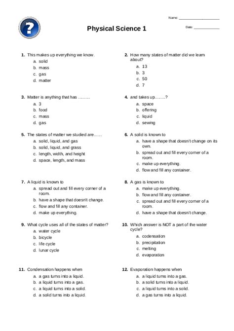 Full Download Prentice Hall Physical Science 1 Assessment Answers 
