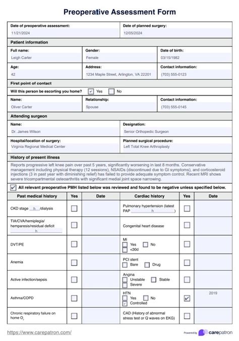 Preoperative Assessment Priority