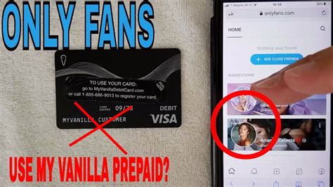 Prepaid card for only fans