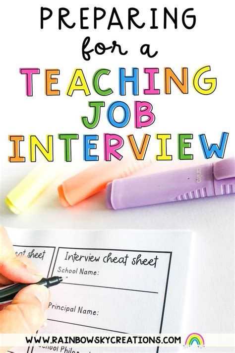 Preparing For A Teaching Interview