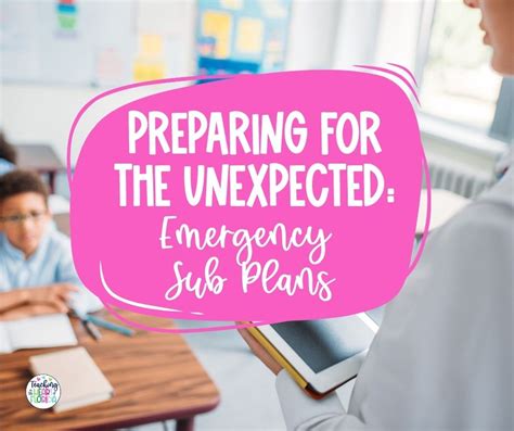 Preparing For The Unexpected Emergency Sub Plans Emergency Sub Plans 3rd Grade - Emergency Sub Plans 3rd Grade