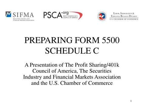 preparing form 5500 schedule c