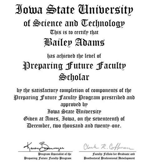 Preparing Future Faculty Program Iowa State University
