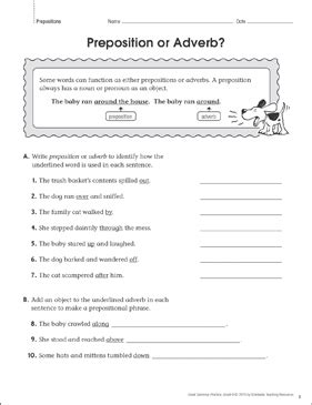 Preposition Or Adverb Worksheet   Adverb Or Preposition Worksheets K12 Workbook - Preposition Or Adverb Worksheet