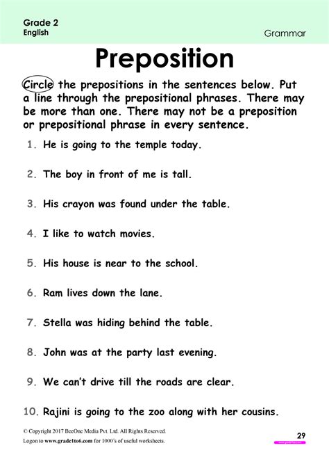 Preposition Worksheets Types Of Prepositions 8th Grade Preposition Worksheet - 8th Grade Preposition Worksheet