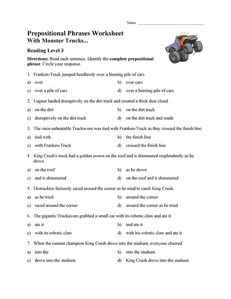  Prepositional Phrase Worksheet Answer Key - Prepositional Phrase Worksheet Answer Key