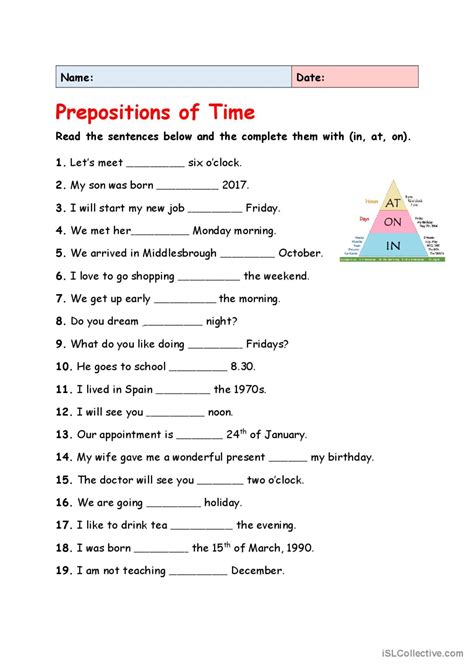 Prepositions In On At Interactive Worksheet Live Worksheets Worksheet On Prepositions - Worksheet On Prepositions