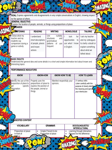 Prepositions Lesson Plans Prepositions For 4th Graders - Prepositions For 4th Graders