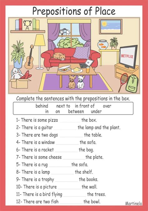 Prepositions Of Place Worksheet Write A Sentence Expressing Worksheet On Preposition - Worksheet On Preposition