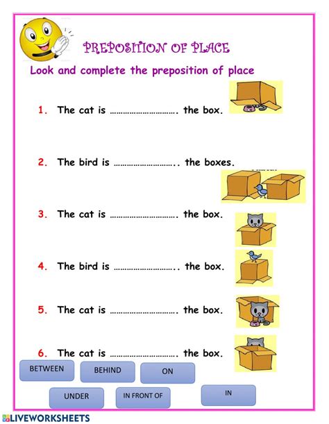 Prepositions Online Exercise For Grade 5 Live Worksheets Identifying Prepositions 5th Grade Worksheet - Identifying Prepositions 5th Grade Worksheet