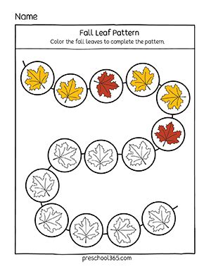 Preschool Autumn Leaves Activity Sheets Preschool365 Leaf Worksheets For Kindergarten - Leaf Worksheets For Kindergarten
