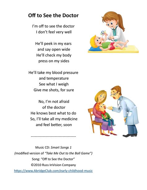 Preschool Books Page 5 Doctor Poem For Preschool - Doctor Poem For Preschool