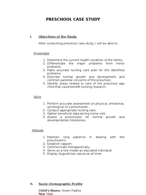Preschool Case Study