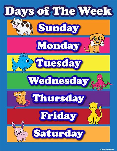 Preschool Days Of The Week Chart   Days Of The Week Charts Free Printables 8211 - Preschool Days Of The Week Chart