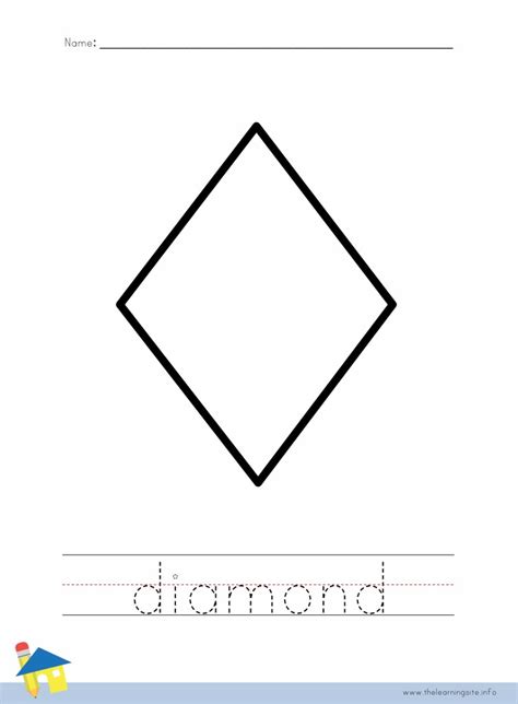 Preschool Diamond Shape Worksheets   Learning Shapes Color Trace Connect And Draw A - Preschool Diamond Shape Worksheets