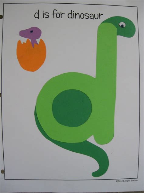 Preschool Fun With Letter D Dinosaur Craft Activity D Is For Dinosaur Printable - D Is For Dinosaur Printable