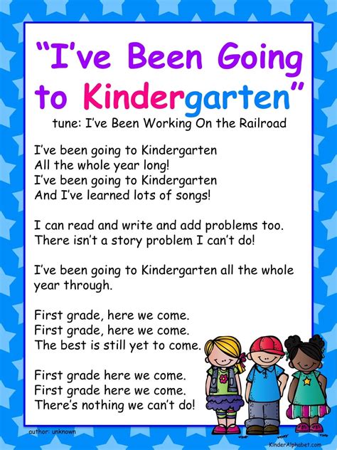 Preschool Graduation Poems Going To Kindergarten Poem - Going To Kindergarten Poem