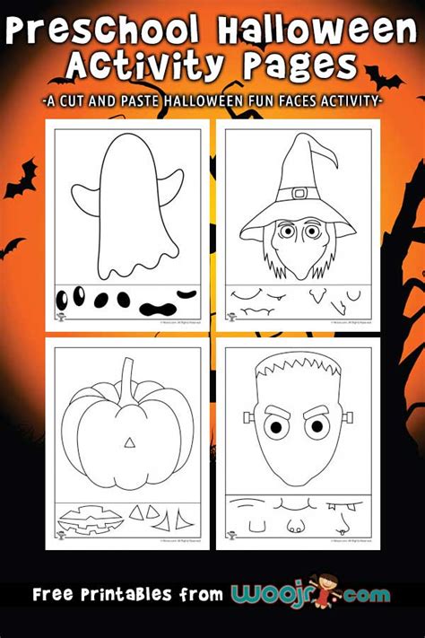 Preschool Halloween Activity Pages Cut And Paste Halloween Halloween Cut And Paste - Halloween Cut And Paste