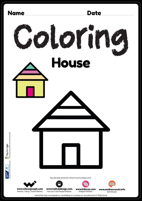 Preschool Houses And Homes Colour By 2d Shape 2d Shape Pictures To Colour - 2d Shape Pictures To Colour