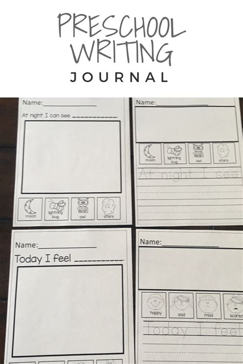 Preschool Journals Holly Yinger Preschool Writing Journals - Preschool Writing Journals