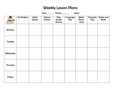 Preschool Lesson Plan Template Daily Weekly Monthly Preschool Planning Sheets - Preschool Planning Sheets