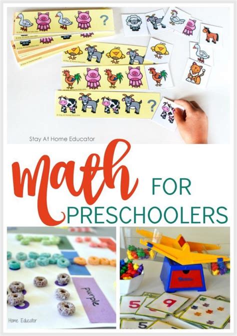 Preschool Math Activities Stay At Home Educator Math Center Ideas For Preschool - Math Center Ideas For Preschool