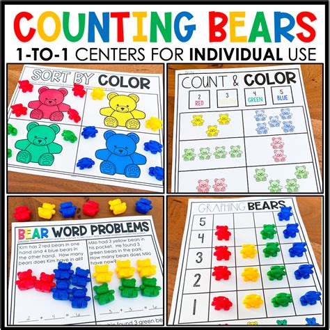 Preschool Math With Counting Bears Free Printable Math Bears - Math Bears