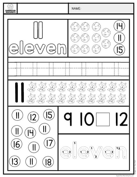 Preschool Number Worksheets Superstar Worksheets  11 Worksheet Preschool - #11 Worksheet+preschool