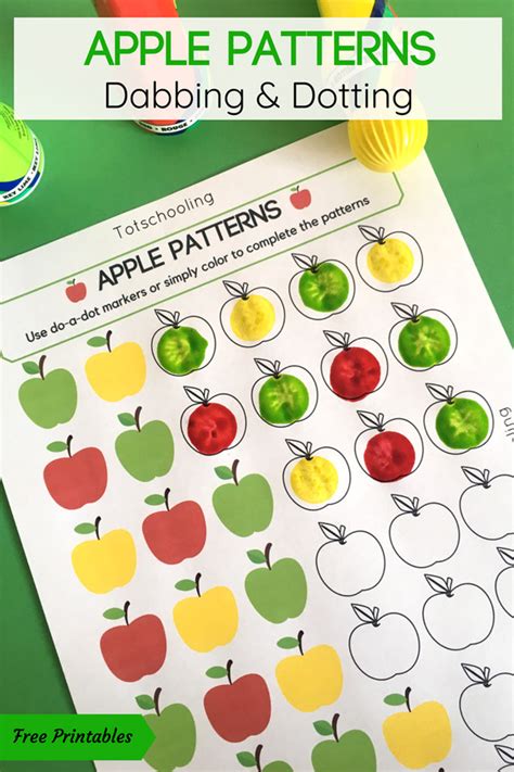 Preschool Pattern Activity Apple Theme Free Printable Patterns Activity For Grade 1 - Patterns Activity For Grade 1