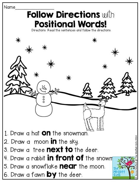 Preschool Position And Direction Printable Worksheets Preschool Following Directions Worksheets - Preschool Following Directions Worksheets