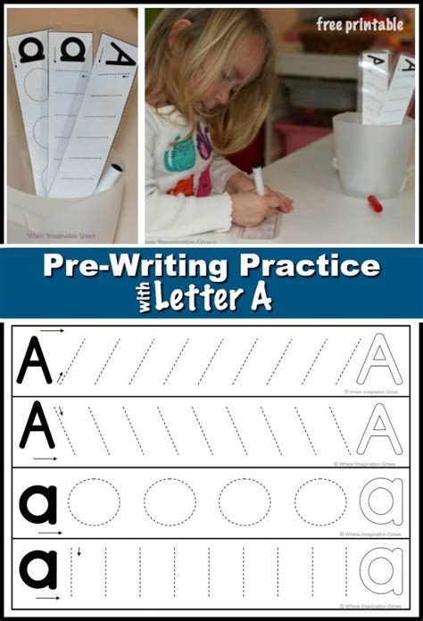 Preschool Prewriting Practice With Letter A Where Imagination Preschool Prewriting Worksheets - Preschool Prewriting Worksheets