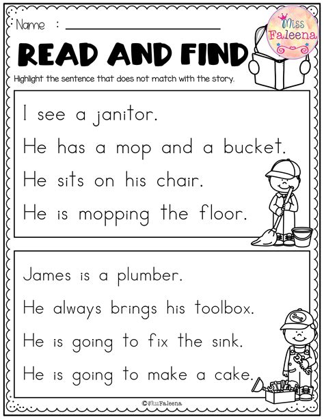 Preschool Reading Printable Worksheets Myteachingstation Com Preschool Reading Comprehension Worksheets - Preschool Reading Comprehension Worksheets