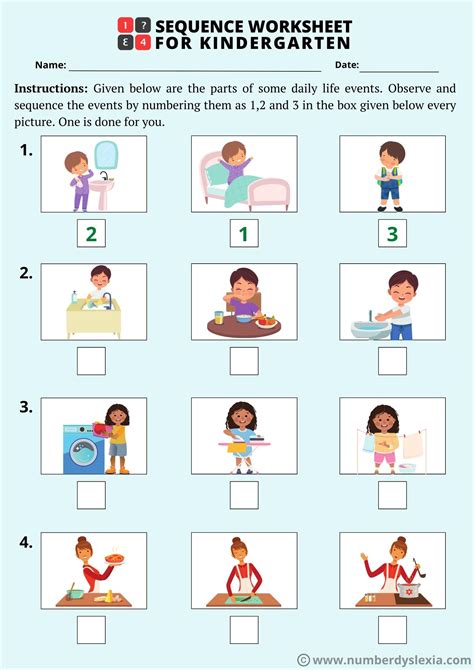 Preschool Sequence Worksheets   Free Sequencing Worksheets For Preschoolers - Preschool Sequence Worksheets