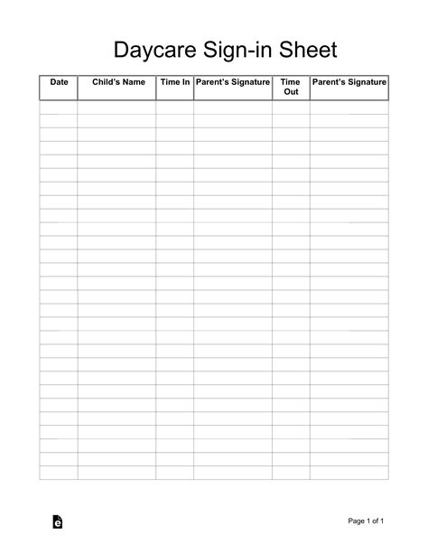 Preschool Sign In Sheets   Free 6 Sample Student Sign In Sheet Templates - Preschool Sign In Sheets